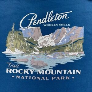 Pendleton Rocky Mountain National Park T-Shirt Mens XXL Blue Graphic Cotton Tee